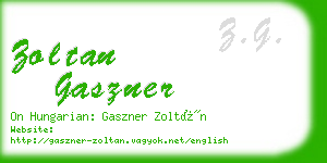 zoltan gaszner business card